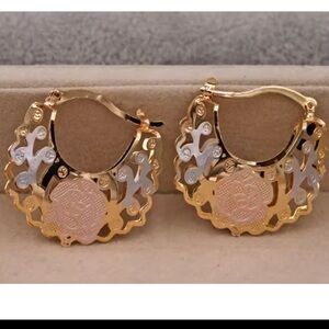 14K Gold Plated Hoop Earrings